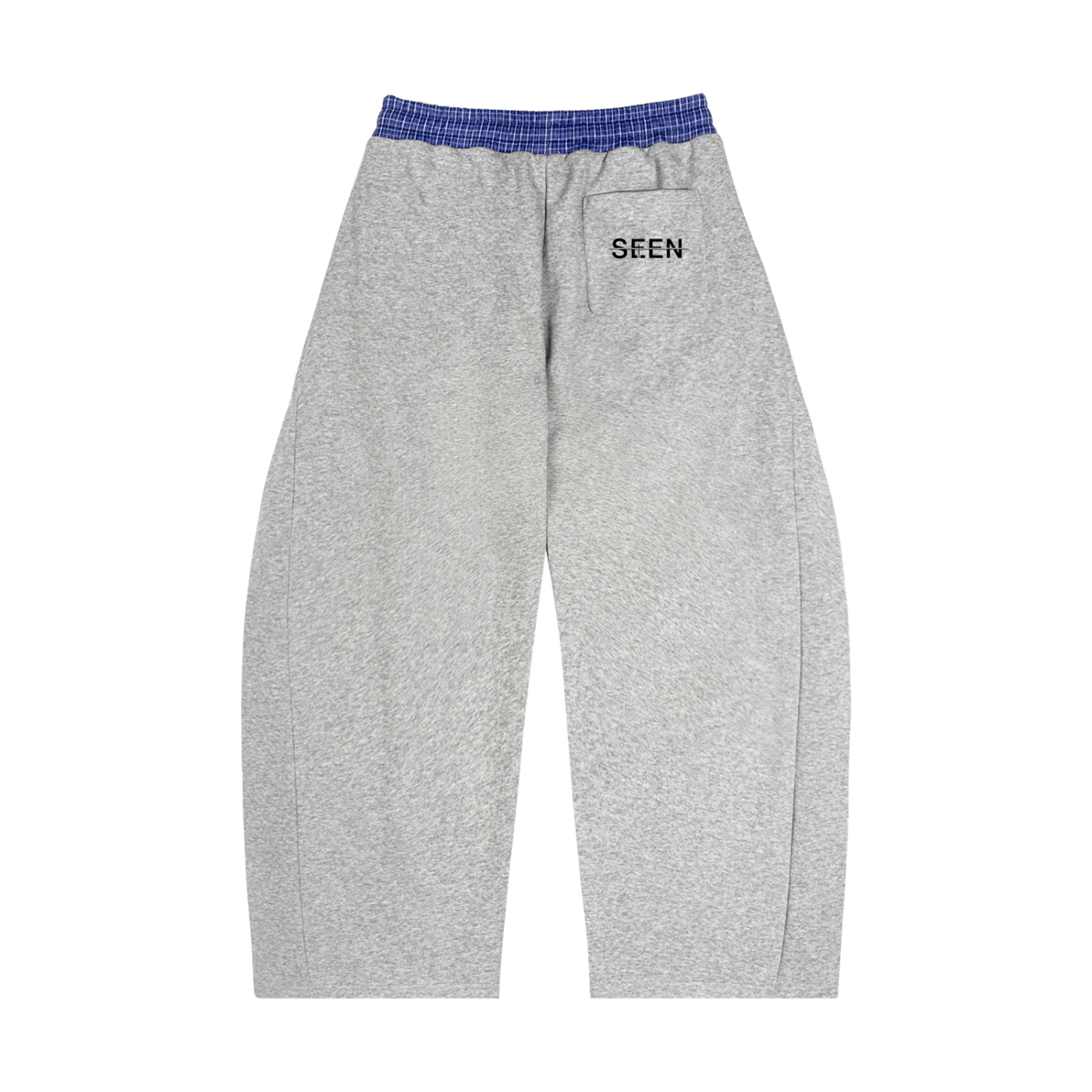 Plaid Waistband Barrel Sweatpants