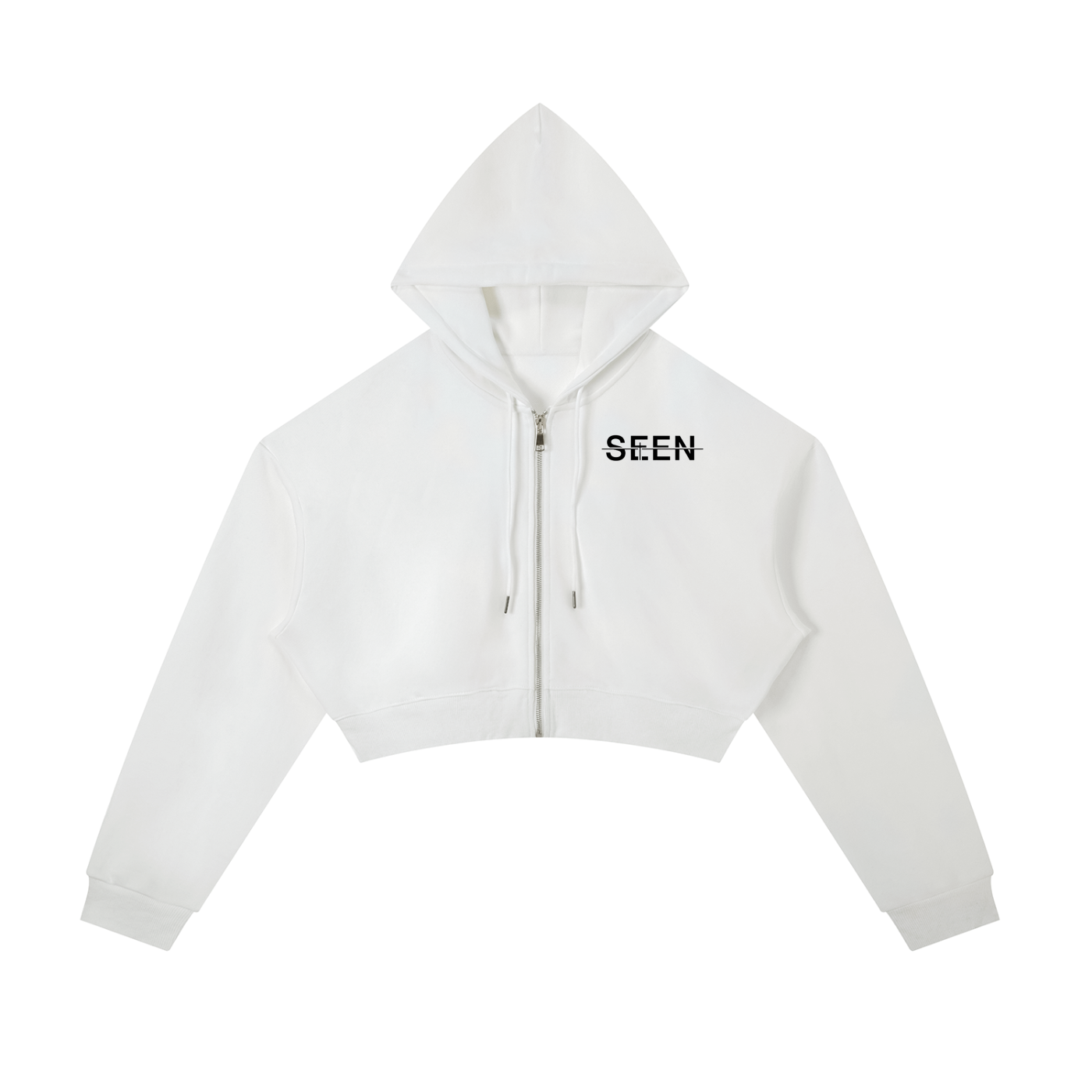 Essential Cropped Zip-Up Hoodie (Women’s)