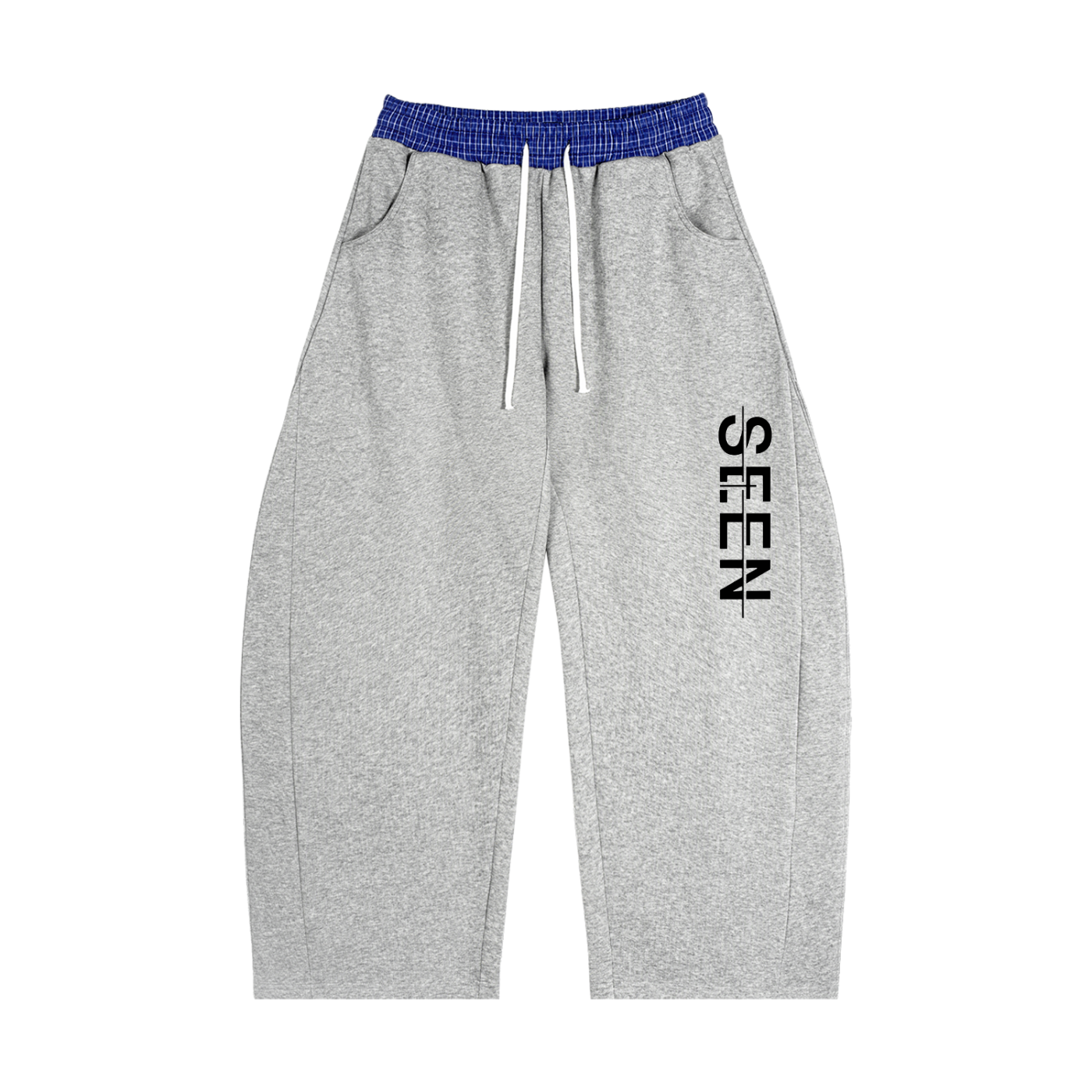 Plaid Waistband Barrel Sweatpants
