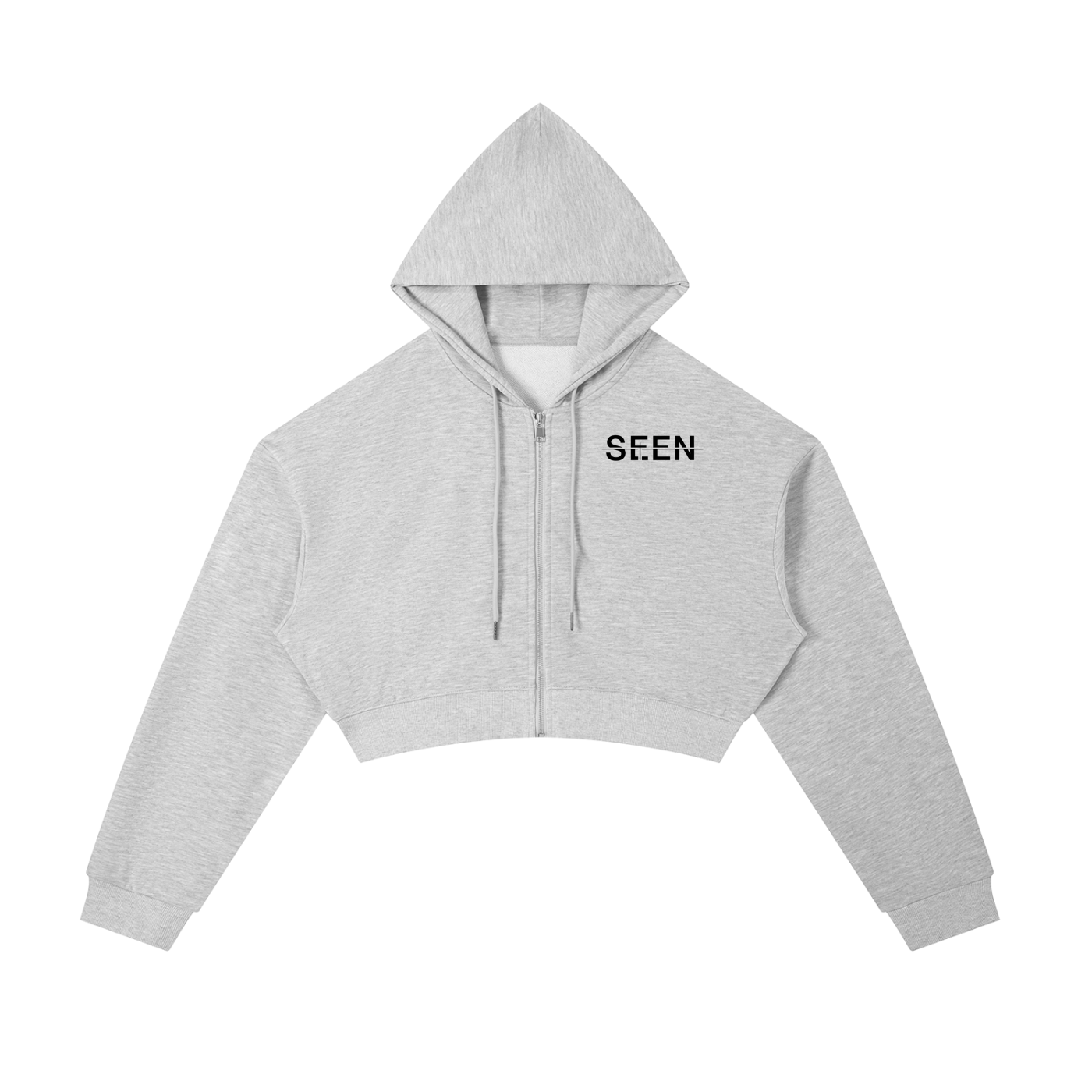 Essential Cropped Zip-Up Hoodie (Women’s)